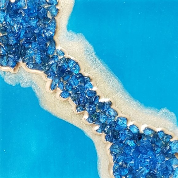Artisan Other - "Inner Peace" Resin Painting on Wood Panel